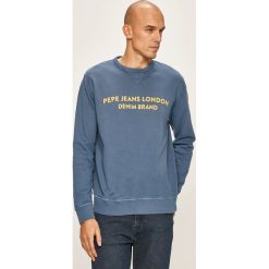 Pepe Jeans - Bluza Avalon. Niebieskie bluzy męskie Pepe Jeans, s, z nadrukiem, z bawełny, z okrągłym kołnierzem, bez rękawów, bez kaptura. W wyprzedaży za 269,90 zł.