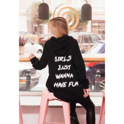 Czarna Bluza Have Fun. Czarne bluzy rozpinane damskie other, l, z kapturem. Za 119,99 zł.