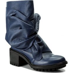 Kozaki EVA MINGE - Adalina 2A 17MJ1372187EF 107. Niebieskie bez kategorii marki Eva Minge, ze skóry, na obcasie. W wyprzedaży za 289,00 zł.