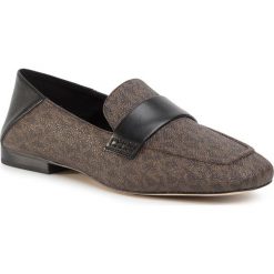 Lordsy MICHAEL MICHAEL KORS - Emery Moc 40R0EMFR1B Brown/Blk. Pomarańczowe półbuty damskie MICHAEL Michael Kors, z aplikacjami, ze skóry ekologicznej, bez obcasa, na płaskiej podeszwie, bez zapięcia. Za 669,00 zł.
