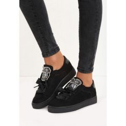 Czarne Buty Sportowe Rebellious. Brązowe buty sportowe damskie marki Born2be, z materiału, na obcasie. Za 69,99 zł.