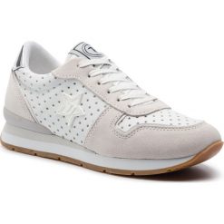 Sneakersy TRUSSARDI JEANS - 79A00322 White/Silver. Białe półbuty damskie Trussardi Jeans, z jeansu. W wyprzedaży za 439,00 zł.
