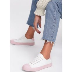 Biało-Różowe Trampki I Wish. Białe trampki i tenisówki damskie Renee, bez wzorów, na sznurówki. Za 59,99 zł.