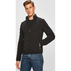 Trussardi Jeans - Kurtka. Czarne płaszcze męskie Trussardi Jeans, s, bez wzorów, z elastanu, krótkie, z kapturem. Za 1049,00 zł.