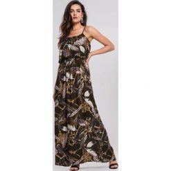 Ciemnozielona Sukienka Overwhelming. Zielone sukienki damskie other, xl, bez wzorów, bez kołnierzyka, bez rękawów, maxi. Za 79,99 zł.