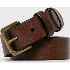 Polo Ralph Lauren - Pasek skórzany. Pomarańczowe paski męskie Polo Ralph Lauren, w paski, ze skóry. W wyprzedaży za 299,90 zł.