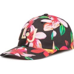 Czapka z daszkiem LIU JO - Baseball Stampato V19108 T0300 St/Fiore/Nero U9035. Czarne czapki damskie Liu Jo, bez wzorów, z bawełny. Za 189,00 zł.