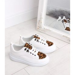 Buty sportowe damskie N/M A7 Białe-Panterka. Białe buty sportowe damskie N/M, bez wzorów, z tkaniny, sportowe. Za 89,00 zł.