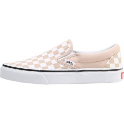 Vans CLASSIC SLIPON Półbuty wsuwane frappe/true white. Brązowe półbuty damskie wsuwane Vans, ze skóry ekologicznej, na niskim obcasie. Za 279,00 zł.