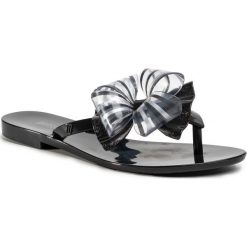 Japonki MELISSA - Harmonic Sweet II Ad 32765 Black/Black Glitter 52060. Czarne klapki damskie Melissa, bez wzorów, z tworzywa sztucznego, bez obcasa. W wyprzedaży za 169,00 zł.