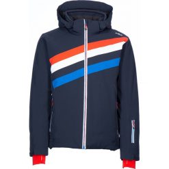 Kurtka narciarska w kolorze granatowo-czerwonym. Czerwone kurtki sportowe męskie s, z tkaniny, narciarskie. W wyprzedaży za 759,95 zł.