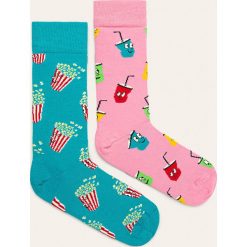 Happy Socks - Skarpetki Snacks Gift Box (2-pack). Skarpetki damskie Happy Socks, bez wzorów, z elastanu. W wyprzedaży za 69,90 zł.