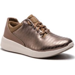 Sneakersy CLARKS - Un Alfresco Lo 261379924 Pebble Metalic. Pomarańczowe półbuty damskie Clarks, ze skóry. W wyprzedaży za 249,00 zł.