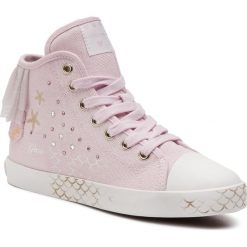 Trampki GEOX - J Ciak G. E J9204E 000AN C8004 D Pink. Różowe trampki dziewczęce Geox, z aplikacjami, ze skóry, bez zapięcia. W wyprzedaży za 189,00 zł.