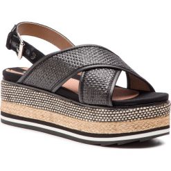 Espadryle GIOSEPPO - Chaidari 47205 Black. Czarne espadryle damskie Gioseppo, bez wzorów, ze skóry, bez obcasa, na obcasie. W wyprzedaży za 189,00 zł.