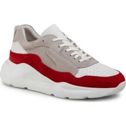 Sneakersy JACK&JONES - Jfwmunki 12169251 White/Red Dahlia. Czerwone sneakersy męskie Jack&Jones, bez wzorów, z zamszu, bez zapięcia. W wyprzedaży za 259,00 zł.