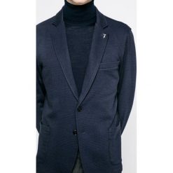 Trussardi Jeans - Marynarka. Niebieskie garnitury męskie Trussardi Jeans, bez wzorów, z elastanu, casualowe. W wyprzedaży za 499,90 zł.