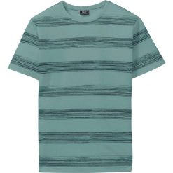 T-shirt bonprix dymny szałwiowy - ciemnoniebieski w paski. Zielone koszulki męskie bonprix, s, w paski, bez kołnierzyka, bez rękawów. Za 37,99 zł.