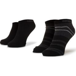 Zestaw 2 par niskich skarpet unisex BOSS - 2P As Stripe Cc 50425490 001. Czarne skarpetki damskie Boss, bez wzorów, z elastanu. Za 59,00 zł.