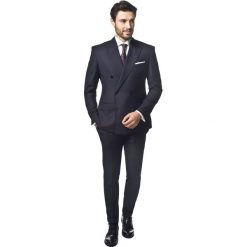 Garnitury: garnitur lagarde 311 granatowy slim fit