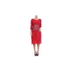 Sukienki krótkie Moschino A04356138. Czerwone sukienki damskie MOSCHINO, bez wzorów, bez kołnierzyka, z krótkim rękawem, krótkie, mini. Za 1338,55 zł.