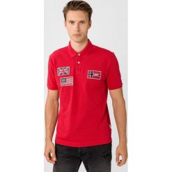Napapijri Ehiri Polo koszulka Czerwony. Czerwone podkoszulki męskie Napapijri, m, z haftami, z bawełny, bez rękawów. Za 412,95 zł.