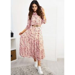 Sukienka Flavia Kolor Róż ONESIZE. Różowe sukienki damskie LIGARI, uniwersalny, bez wzorów, z bawełny, eleganckie, bez kołnierzyka, bez rękawów. Za 149,00 zł.