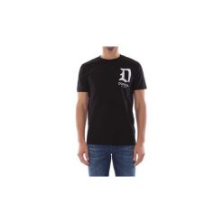 T-shirty z krótkim rękawem Dondup US198 JF0234U. Czarne t-shirty męskie Dondup, s, bez wzorów, bez kołnierzyka, krótkie. Za 245,92 zł.