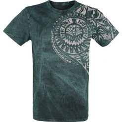 Outer Vision Burned Tattoo T-Shirt niebieski. Niebieskie t-shirty męskie z nadrukiem marki Outer Vision, xl, z okrągłym kołnierzem. Za 121,90 zł.