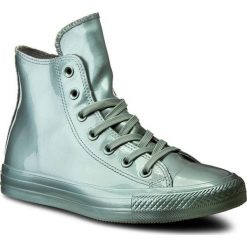 Sneakersy CONVERSE - Ctas Metallic Rubber Hi 553268C Metallic Glacier/Glacier. Zielone półbuty damskie marki Converse, na co dzień, bez wzorów, z gumy, bez obcasa, na płaskiej podeszwie, bez zapięcia. W wyprzedaży za 219,00 zł.