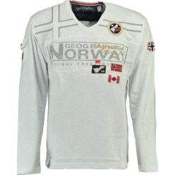 Koszulka "Jaradock" w kolorze białym. Białe bez kategorii marki Geographical Norway Women & Kids, z bawełny, z długim rękawem. W wyprzedaży za 56,95 zł.