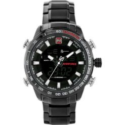 Zegarek Naviforce ZEGAREK MĘSKI NAVIFORCE - NF9093 (zn041c) - black/white + BOX uniwersalny. Czarne zegarki męskie Naviforce. Za 129,00 zł.