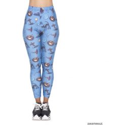 Legginsy damskie fullprint halloween pumpkin cat. Niebieskie legginsy marki Pakamera, z bawełny. Za 69,00 zł.