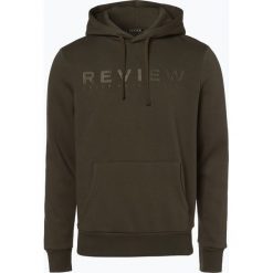 Review - Męska bluza nierozpinana, zielony. Zielone bluzy męskie rozpinane Review, l, z haftami, z kapturem. Za 159,95 zł.
