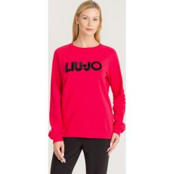 BLUZA LIU JO SPORT. Różowe bluzy sportowe damskie Liu Jo Sport, s, z aplikacjami, z bawełny, bez rękawów, bez kaptura. Za 459,00 zł.