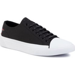 Trampki HUGO - Zero 50422249 10222800 01 Black 001. Czarne półbuty męskie HUGO, na co dzień, bez wzorów, z gumy, bez zapięcia. Za 479,00 zł.