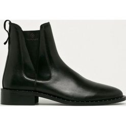 Gant - Sztyblety skórzane Hampton. Czarne sztyblety męskie GANT, ze skóry, bez zapięcia. Za 539,90 zł.