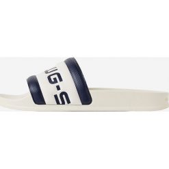 G-Star Raw - Klapki. Białe kapcie męskie G-Star RAW, z gumy, bez zapięcia. W wyprzedaży za 125,90 zł.