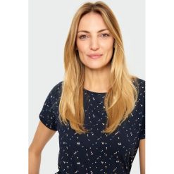 Top z nadrukiem. Bluzki damskie Greenpoint, z nadrukiem, z bawełny, bez kołnierzyka. Za 39,99 zł.