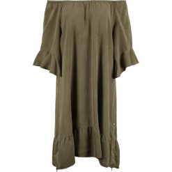 Sukienki hiszpanki: Cream IVANNA Sukienka letnia crocodile green