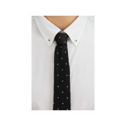 Krawat jedwabny slim #37. Niebieskie krawaty męskie marki The bow bow ties, z jedwabiu. Za 99,00 zł.