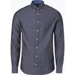 Tommy Hilfiger - Koszula męska, niebieski. Szare koszule męskie na spinki marki TOMMY HILFIGER, l, z bawełny, button down, z długim rękawem. Za 349,95 zł.