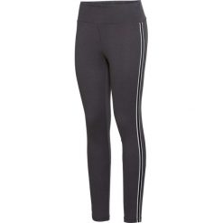 Legginsy z paskami z boku nogawki bonprix ciemnoszaro-czarny. Szare legginsy damskie bonprix, w paski. Za 37,99 zł.