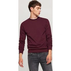 Bluzy męskie: Gładka bluza basic - Bordowy