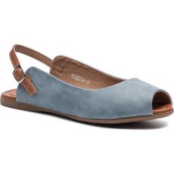 Sandały CLARA BARSON - WS2821-01 Denim. Niebieskie klapki damskie Clara Barson, bez wzorów, ze skóry ekologicznej, bez obcasa. Za 59,99 zł.