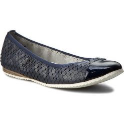 Baleriny TAMARIS - 1-22112-28 Navy 805. Niebieskie baleriny damskie Tamaris, bez wzorów, ze skóry ekologicznej, bez obcasa. W wyprzedaży za 139,00 zł.