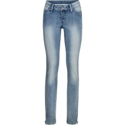Dżinsy SKINNY bonprix niebieski "bleached”. Niebieskie jeansy damskie bonprix. Za 109,99 zł.