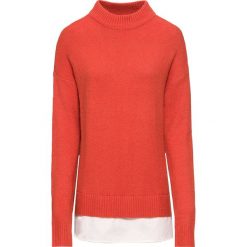 Swetry damskie: Sweter 2 w 1 bonprix pomarańczowo-czerwono-biały