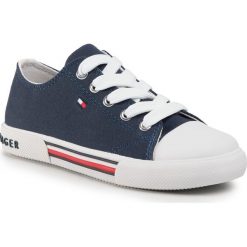 Trampki TOMMY HILFIGER - Low Cut Lace-Up Sneaker T3X4-30692-0890 M Blue 800. Niebieskie półbuty dziewczęce TOMMY HILFIGER, bez wzorów, z gumy, na sznurówki. Za 239,00 zł.