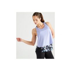 Top 3 w 1 fitness cardio 520 damski. Topy damskie DOMYOS, bez wzorów, z elastanu, z dekoltem na plecach. Za 49,99 zł.